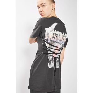 Topshop corset t shirt size 8 destroyer